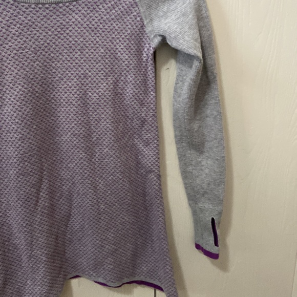 Ivivva Grey & Purple Lightweight Knit Sweater - Picture 5 of 7